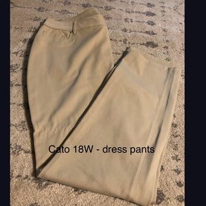 Cato 18W Khaki Dress Pants